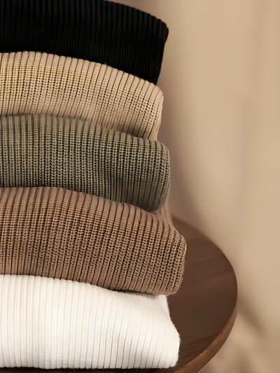 Sweter Ribbed O-neck Khaki