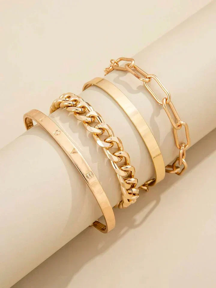 Zestaw Bransoletek Elan Mercer | Złoto 18k