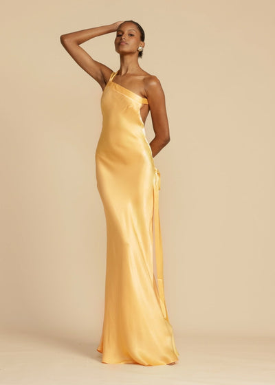 Sukienka maxi Rosea Silk z eleganckimi ramiączkami
