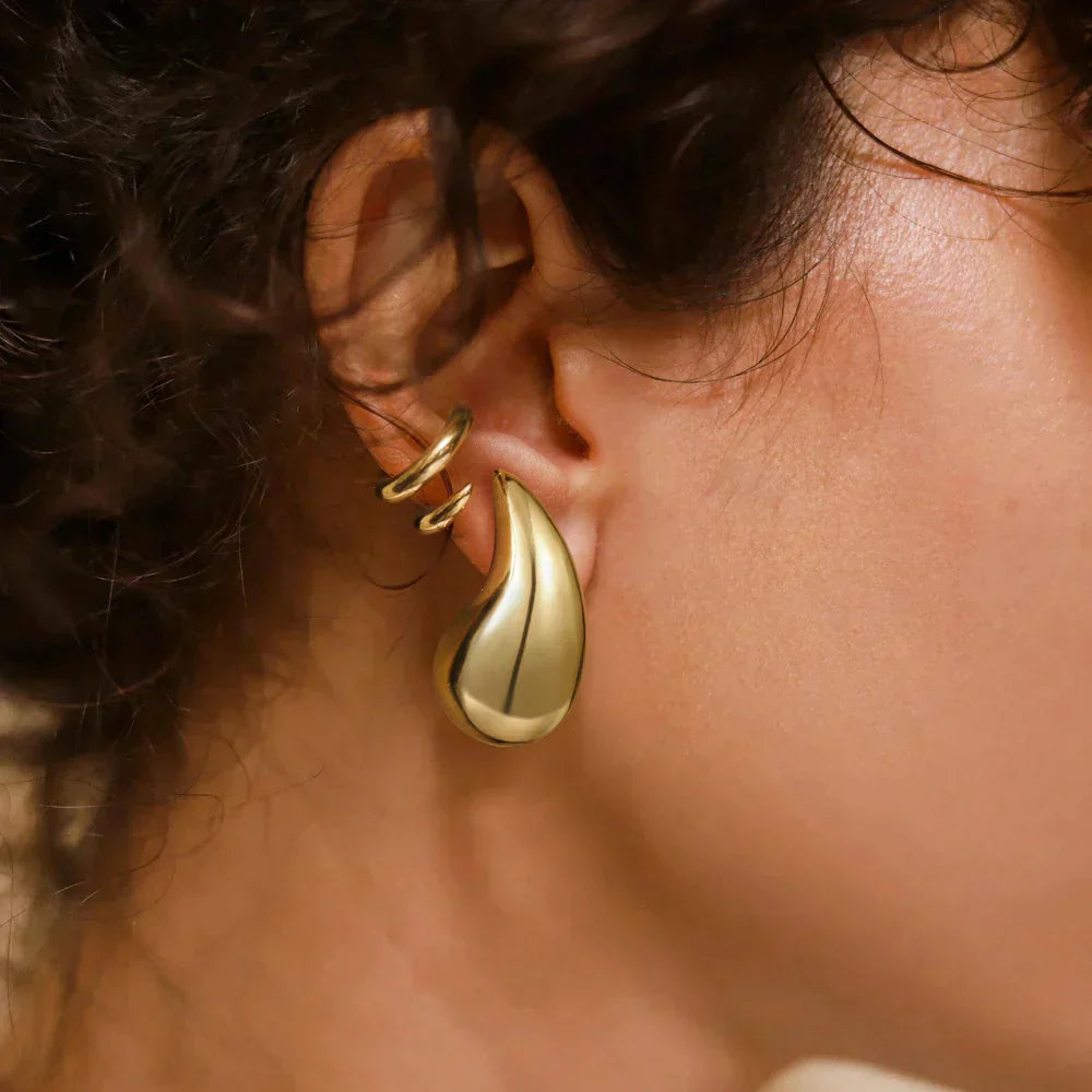 Kolczyki Teardrop Sandra | Złoto 18k