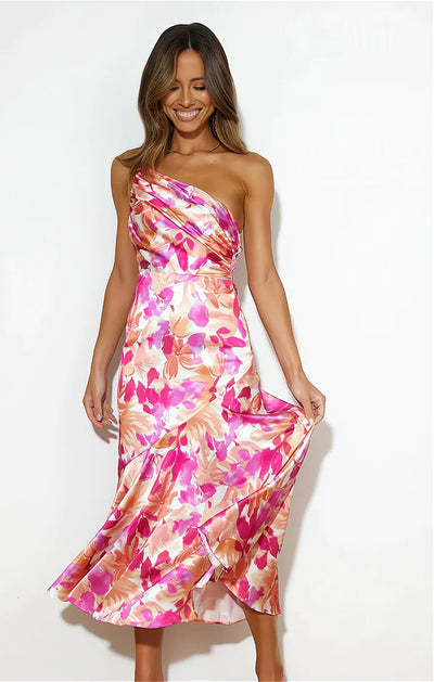 Sukienka maxi Rosea Stylish w nadruk