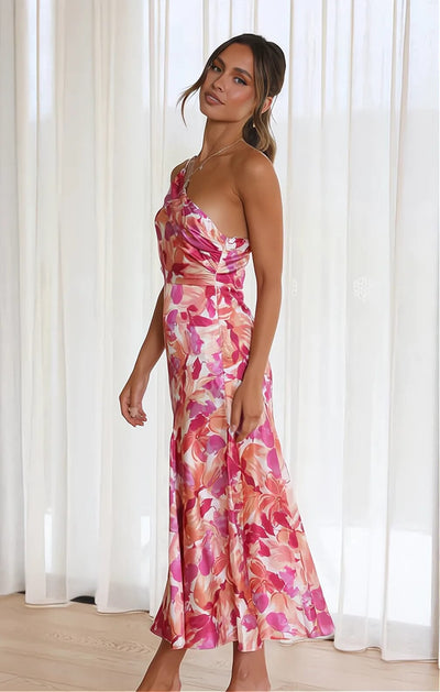 Sukienka maxi Rosea Stylish w nadruk